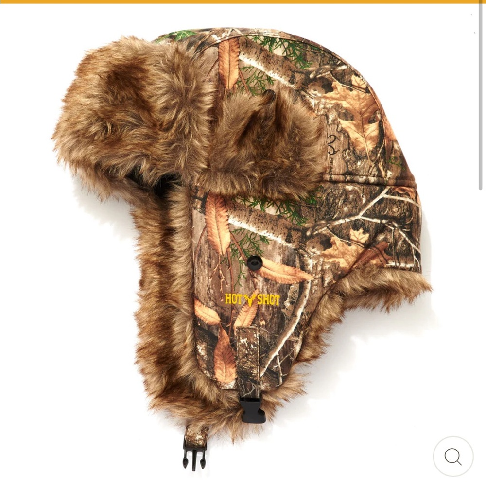 HOT SHOT Realtree Xtra Camo Trapper Hat Faux Fur Insulated EDGE Sabre